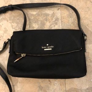 Kate Spade black nylon crossbody bag